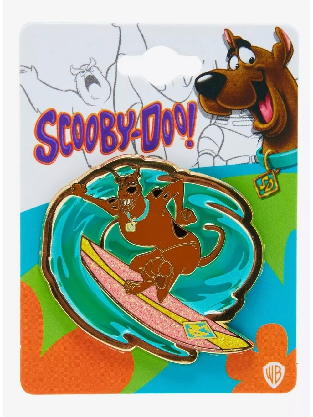 Scooby-Doo! Scooby Surfing Stained Glass Enamel Pin